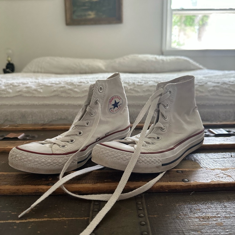 White Hightop Converse